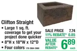 Menards Clifton Straight offer