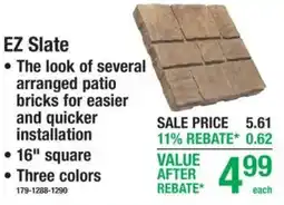 Menards EZ Slate offer