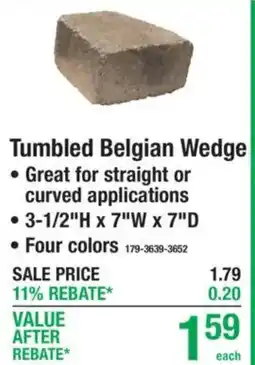 Menards Tumbled Belgian Wedge offer