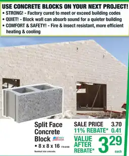 Menards Split Face Concrete Block offer