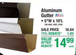 Menards Aluminum Gutter offer