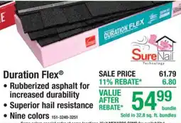 Menards Duration Flex offer