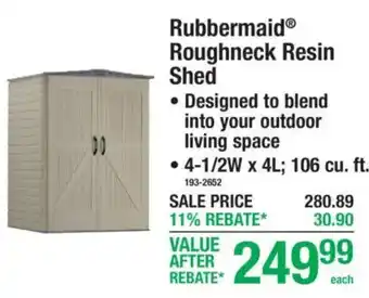 Rubbermaid Roughneck Resin Shed