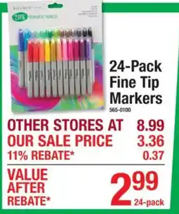 Menards Household Tools 24-Pack Fine Tip Markers offer