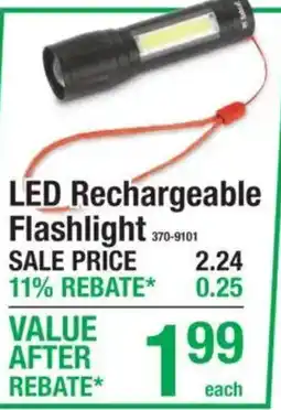 Menards LED Rechargeable Flashlight offer