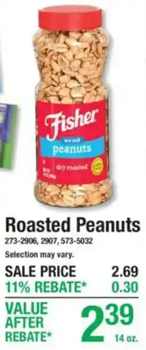 Menards Fisher roasted peanuts offer