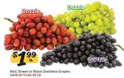 Winn Dixie Red, Green or Black Seedless Grapes offer