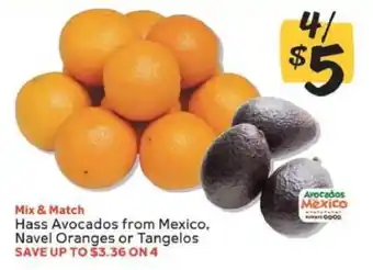 Winn Dixie Hass Avocados from Mexico, Navel Oranges or Tangelos offer
