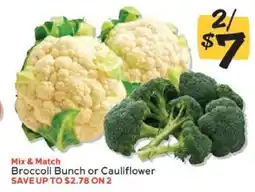 Winn Dixie Broccoli Bunch or Cauliflower offer