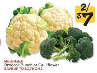 Winn Dixie Broccoli Bunch or Cauliflower offer