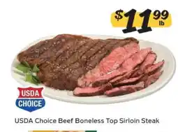 Winn Dixie USDA Choice Beef Boneless Top Sirloin Steak offer