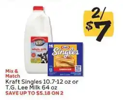 Winn Dixie Kraft Singles or T.G. Lee Milk offer
