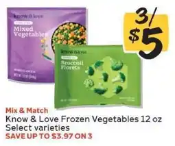 Winn Dixie Know & Love Frozen Vegetables offer