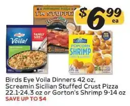 Winn Dixie Birds Eye Voila Dinners, Screamin Sicilian Stuffed Crust Pizza, Gorton's Shrimp offer