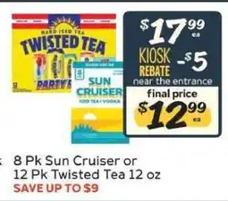 Winn Dixie 8 Pk Sun Cruiser or 12 Pk Twisted Tea 12 oz offer