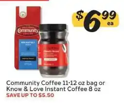 Winn Dixie Community Coffee or Know & Love Instant Coffee offer