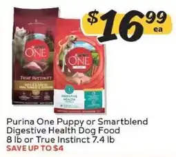 Winn Dixie Purina One Puppy or Smartblend Digestive Health Dog Food offer
