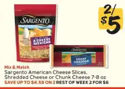 Winn Dixie Sargento American Cheese Slices, Shredded Cheese or Chunk Cheese offer