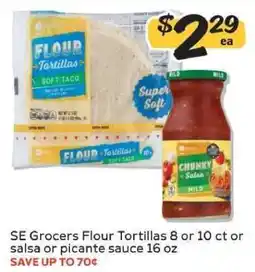 Winn Dixie SE Grocers Flour Tortillas or Salsa offer