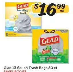 Winn Dixie Glad 13 Gallon Trash Bags offer