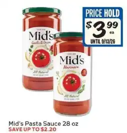 Winn Dixie Mid's Pasta Sauce 28 oz offer