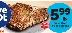 Save a Lot Fresh Beef T-Bone Steaks offer