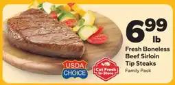 Save a Lot Fresh Boneless Beef Sirloin Tip Steaks offer