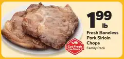 Save a Lot Fresh Boneless Pork Sirloin Chops offer