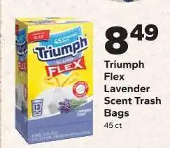 Save a Lot Triumph Flex Lavender Scent Trash Bags offer