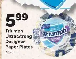 Save a Lot Triumph Ultra Strong Designer Paper Plates offer
