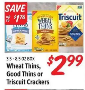 Wheat Thins, Good Thins or Triscuit Crackers