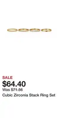 Kohl's Cubic Zirconia Stack Ring Set offer