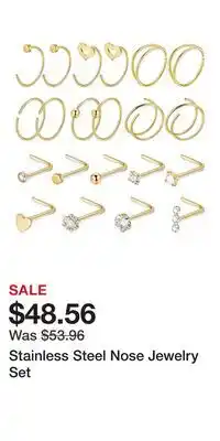Kohl's Stainless Steel Nose Jewelry Set offer
