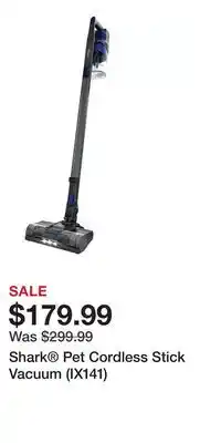 Kohl's Shark Pet Cordless Stick Vacuum (IX141) offer