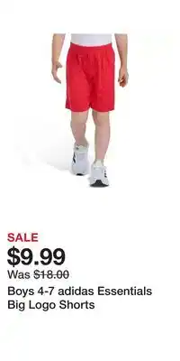 Kohl's Boys 4-7 adidas Essentials Big Logo Shorts offer