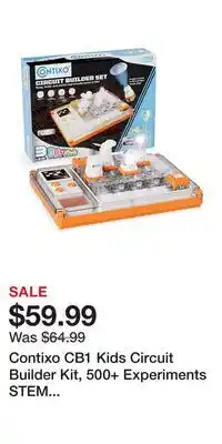 Kohl's Contixo CB1 Kids Circuit Builder Kit, 500+ Experiments STEM Learning Set, Snap-Together Electronics offer