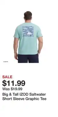 Kohl's Big & Tall IZOD Saltwater Short Sleeve Graphic Tee offer