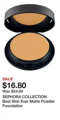 Kohl's SEPHORA COLLECTION Best Skin Ever Matte Powder Foundation offer