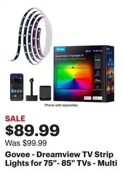 Best Buy Govee - Dreamview TV Strip Lights for 75- 85 TVs - Multi offer