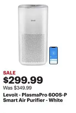 Best Buy Levoit - PlasmaPro 600S-P Smart Air Purifier - White offer