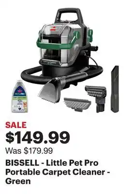 Best Buy BISSELL - Little Pet Pro Portable Carpet Cleaner - Green offer
