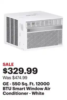 Best Buy GE - 550 Sq. Ft. 12000 BTU Smart Window Air Conditioner - White offer