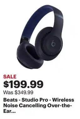 Best Buy Beats - Studio Pro - Wireless Noise Cancelling Over-the-Ear Headphones - Navy offer