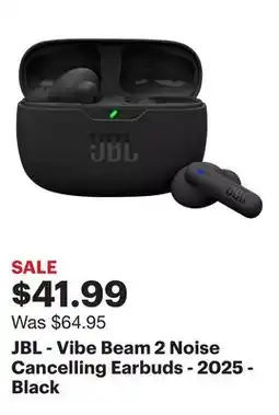 Best Buy JBL - Vibe Beam 2 Noise Cancelling Earbuds - 2025 - Black offer