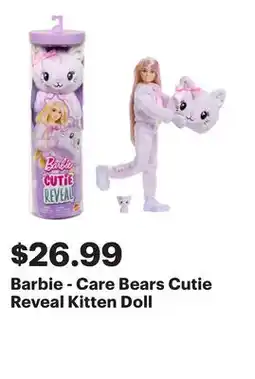 Best Buy Barbie - Care Bears Cutie Reveal Kitten Doll offer