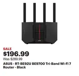 Best Buy ASUS - RT-BE92U BE9700 Tri-Band Wi-Fi 7 Router - Black offer