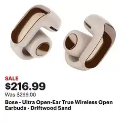 Best Buy Bose - Ultra Open-Ear True Wireless Open Earbuds - Driftwood Sand offer