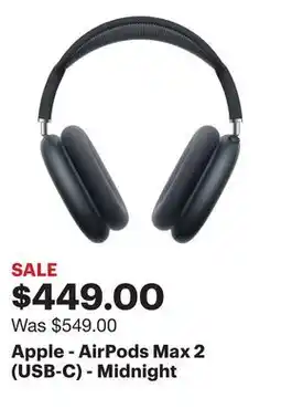 Best Buy Apple - AirPods Max 2 (USB-C) - Midnight offer