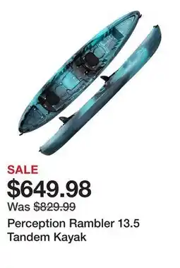 Dick's Sporting Goods Perception Rambler 13.5 Tandem Kayak offer