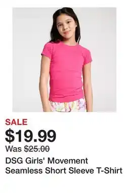 Dick's Sporting Goods DSG Girls' Movement Seamless Short Sleeve T-Shirt offer